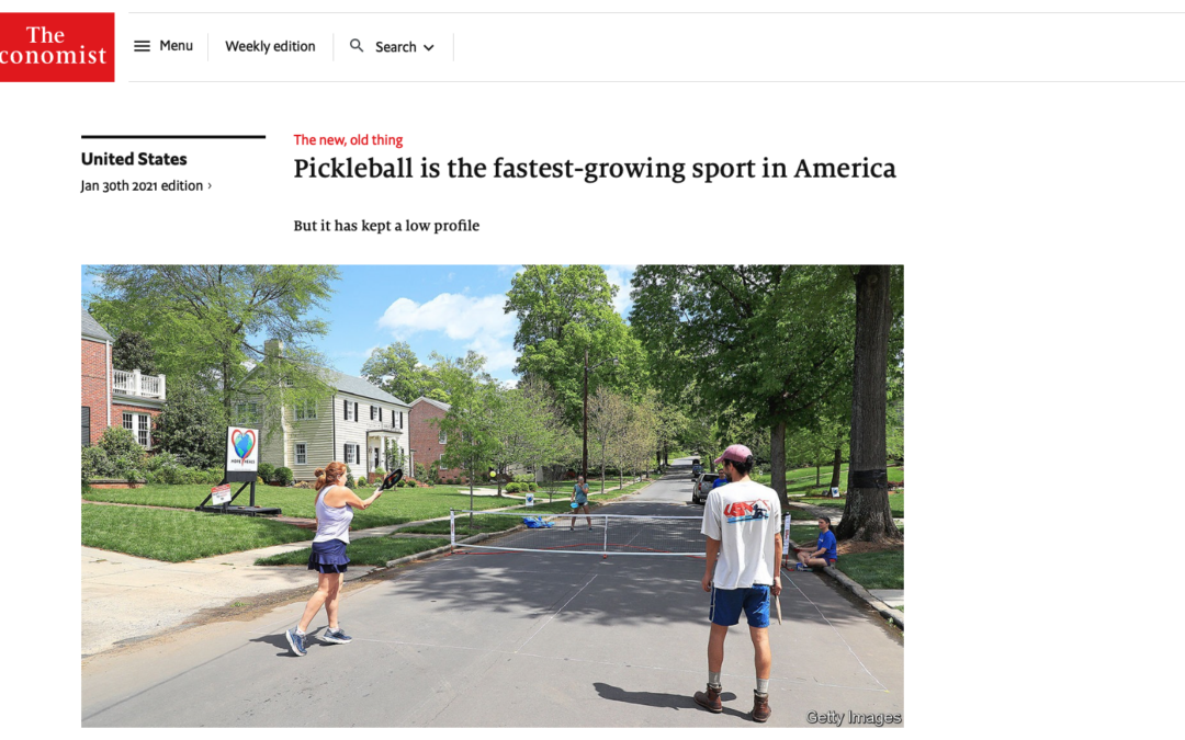 The Economist: Pickleball is the Fastest-Growing Sport in America