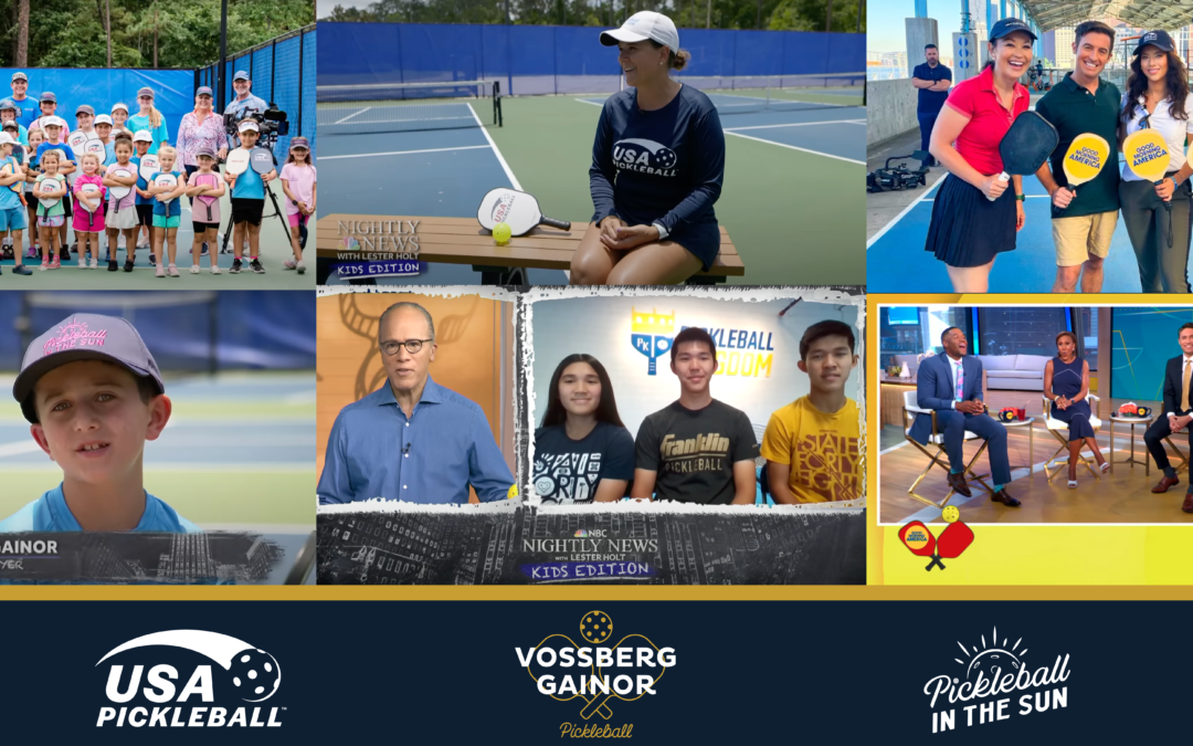 Two National Media Hits, One Week: Vossberg Gainor coordinates pickleball promotional segments for NBC Nightly News and Good Morning America